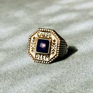 LHN Jewelry Carpe Diem Sterling Silver Ring Blue Lapis